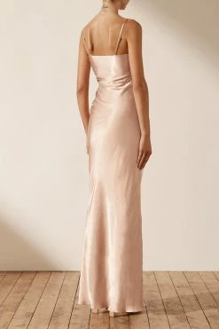 Shona Joy DRESSES LA LUNE RUCHED MAXI DRESS - DESERT ROSE