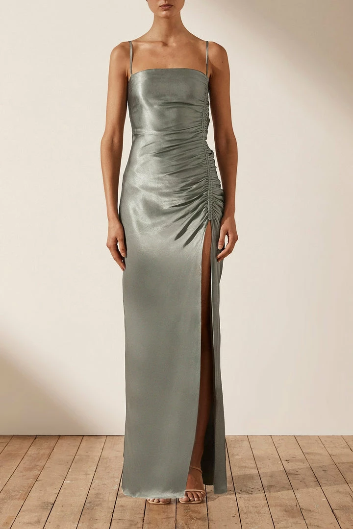 Shona Joy DRESSES LA LUNE RUCHED MAXI DRESS - SAGE