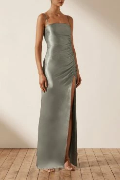 Shona Joy DRESSES LA LUNE RUCHED MAXI DRESS - SAGE