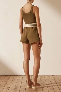 Shona Joy SJ CURVED HEM SHORT - CUMIN KNITWEAR