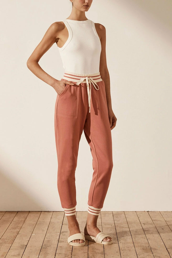 Shona Joy KNITWEAR SJ SWEAT PANT - RHUBARB