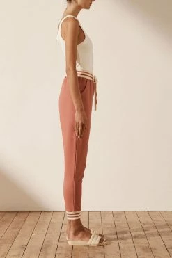Shona Joy KNITWEAR SJ SWEAT PANT - RHUBARB