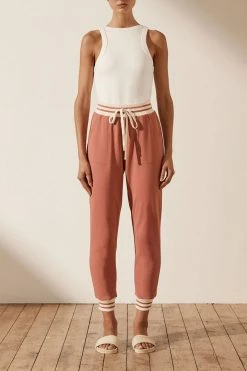 Shona Joy KNITWEAR SJ SWEAT PANT - RHUBARB
