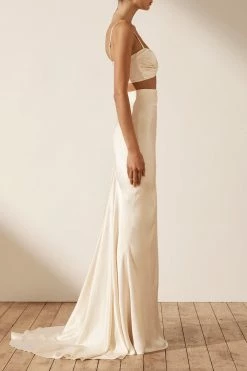 Shona Joy TOPS LA LUNE TWIST FRONT BRA TOP - CREAM