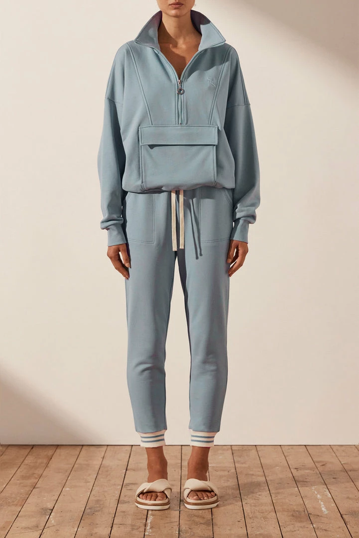 Shona Joy KNITWEAR SJ SWEAT PANT - CHALK BLUE