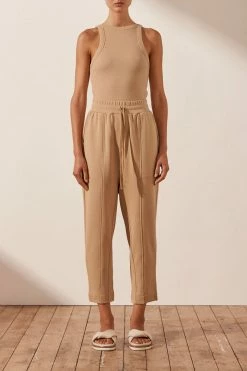 Shona Joy SJ DROP CROTCH PANT - TAN