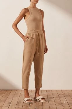 Shona Joy SJ DROP CROTCH PANT - TAN