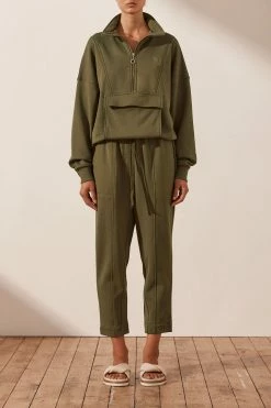 Shona Joy SJ DROP CROTCH PANT - MILITARY