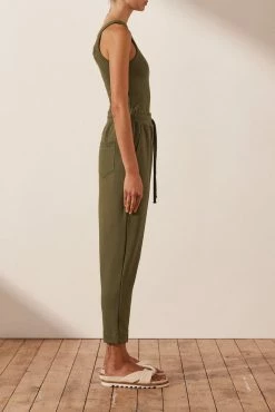 Shona Joy SJ DROP CROTCH PANT - MILITARY