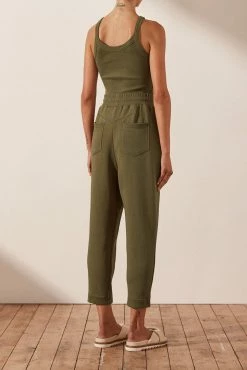 Shona Joy SJ DROP CROTCH PANT - MILITARY