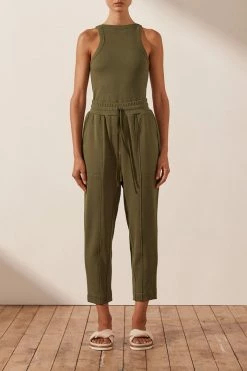 Shona Joy SJ DROP CROTCH PANT - MILITARY