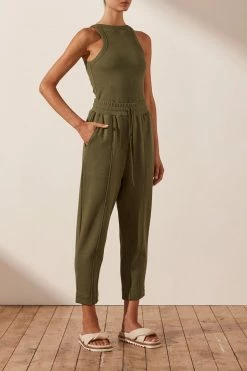 Shona Joy SJ DROP CROTCH PANT - MILITARY