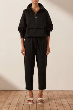 Shona Joy SJ DROP CROTCH PANT - BLACK KNITWEAR