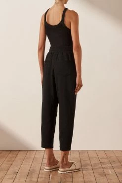 Shona Joy SJ DROP CROTCH PANT - BLACK KNITWEAR