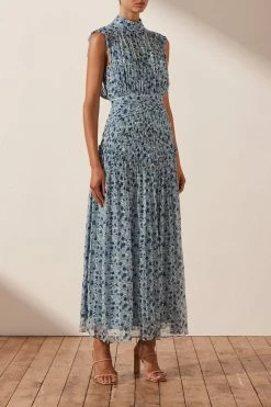 Shona Joy DRESSES FRANCESCA HIGH NECK MIDI DRESS