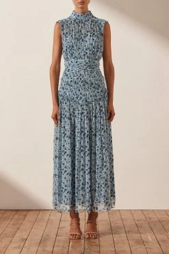 Shona Joy DRESSES FRANCESCA HIGH NECK MIDI DRESS