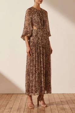 Shona Joy DRESSES VALERIA CUT OUT BACKLESS MIDI DRESS