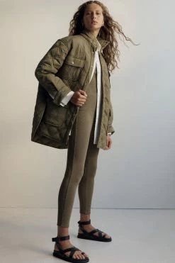 Shona Joy SJ RIB LEGGINGS - MILITARY