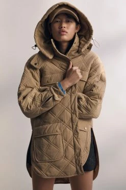 Shona Joy TOPS SJ QUILTED JACKET - CAMEL
