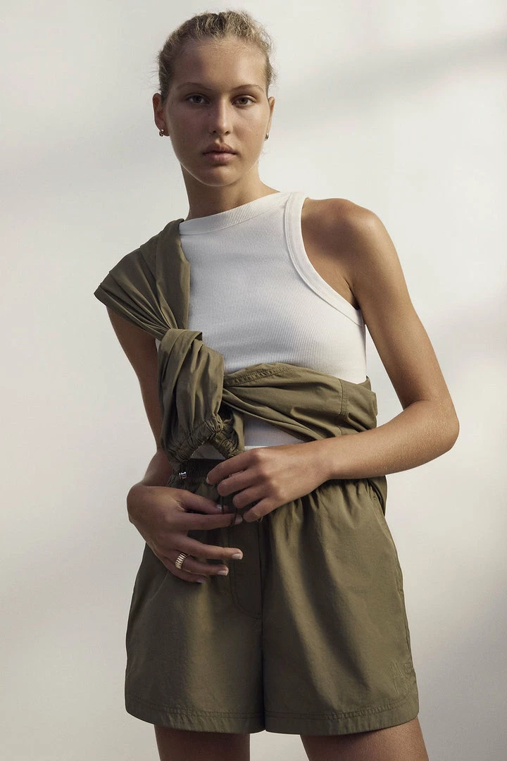 Shona Joy SJ DRAWSTRING SHORT - KHAKI