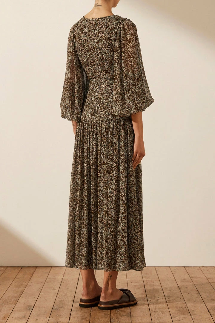 Shona Joy DRESSES ADELINE RUCHED CUT OUT MIDI DRESS