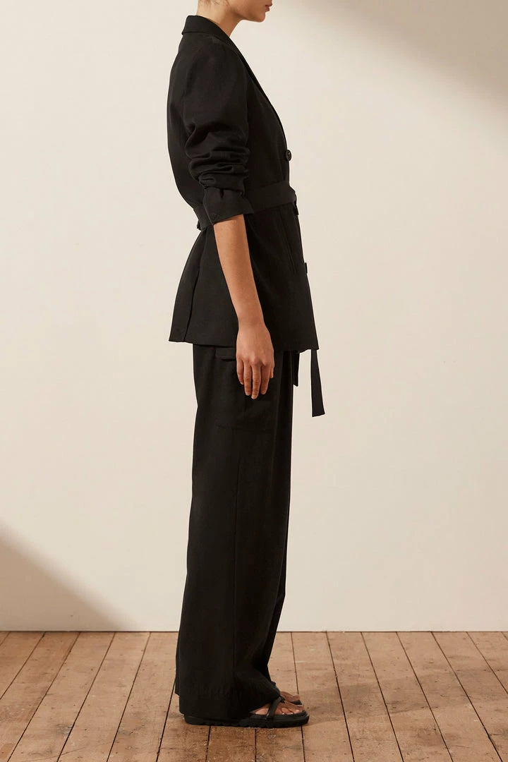 Shona Joy TOPS SARA DOUBLE BREASTED BLAZER - BLACK