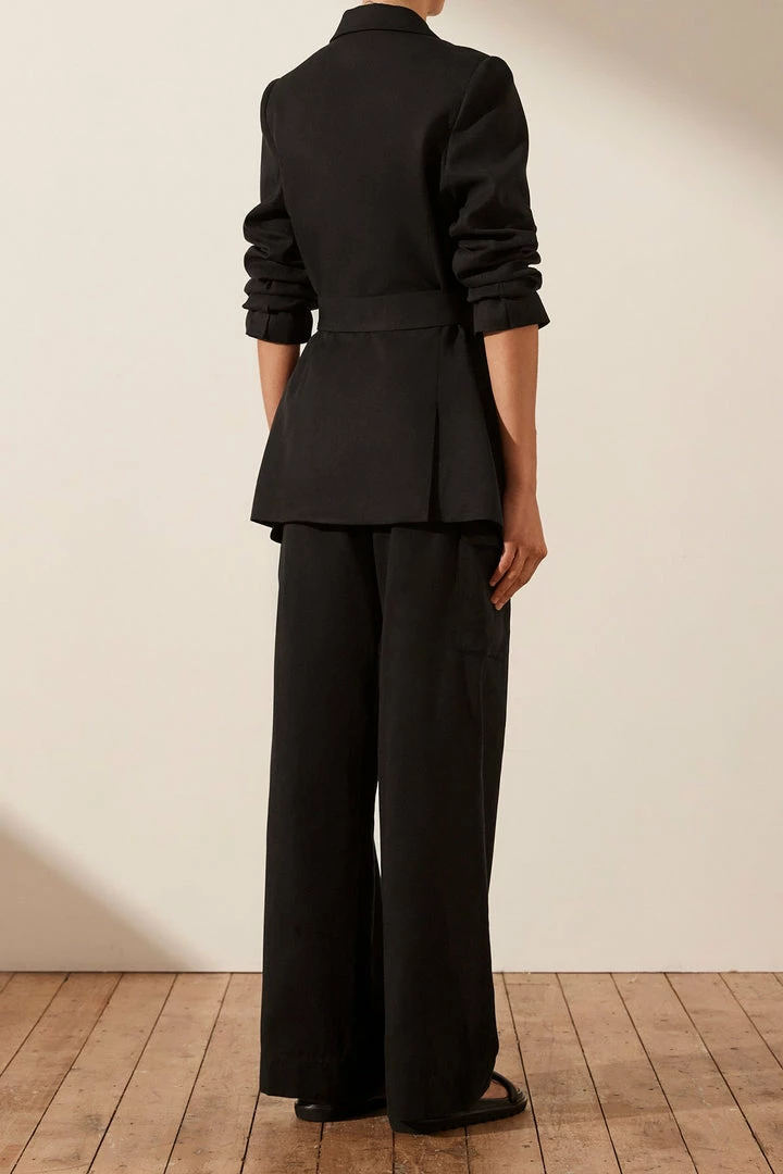 Shona Joy TOPS SARA DOUBLE BREASTED BLAZER - BLACK