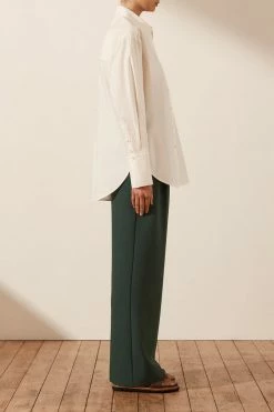 Shona Joy ISABELLA OVERSIZED WIDE CUFF SHIRT - IVORY TOPS