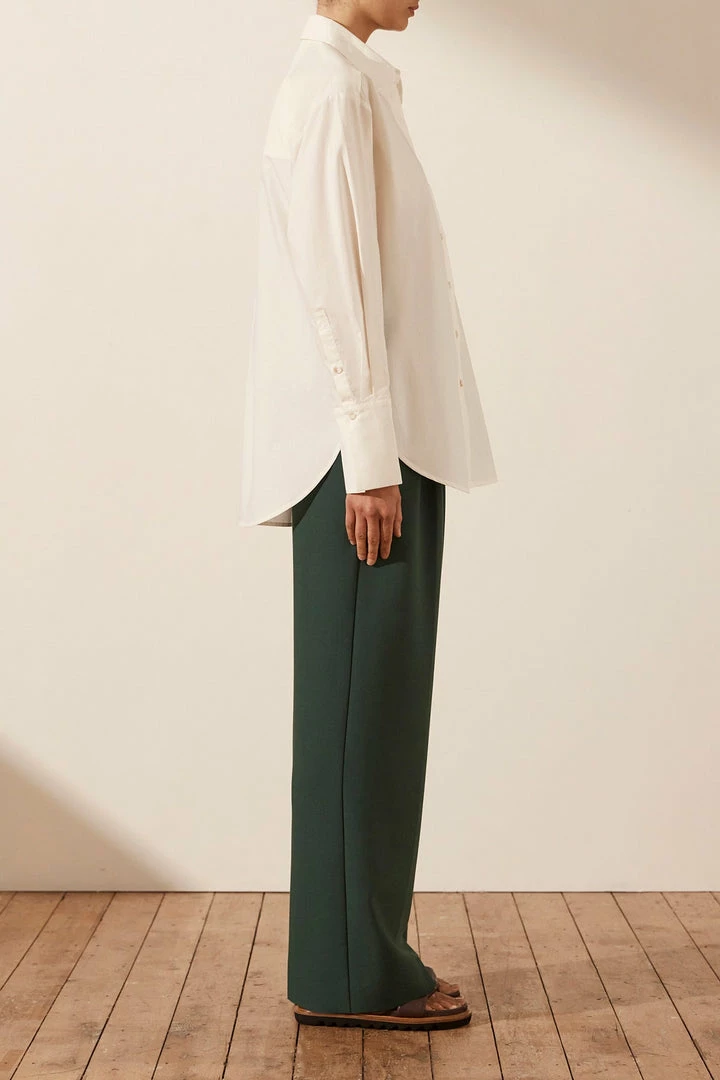 Shona Joy ISABELLA OVERSIZED WIDE CUFF SHIRT - IVORY TOPS