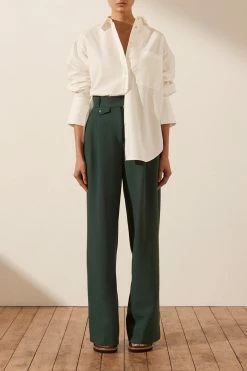 Shona Joy ISABELLA OVERSIZED WIDE CUFF SHIRT - IVORY TOPS