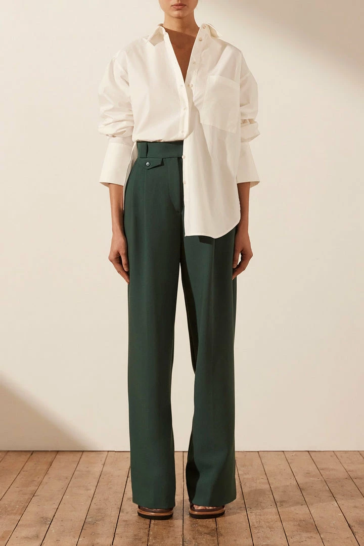 Shona Joy ISABELLA OVERSIZED WIDE CUFF SHIRT - IVORY TOPS