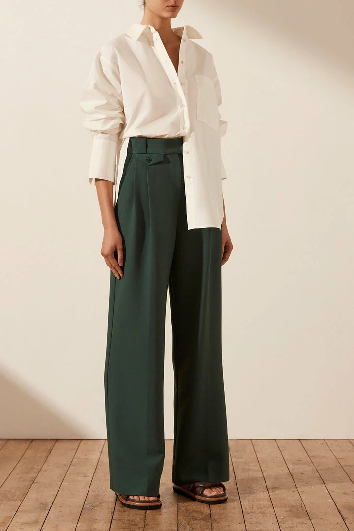 Shona Joy ISABELLA OVERSIZED WIDE CUFF SHIRT - IVORY TOPS