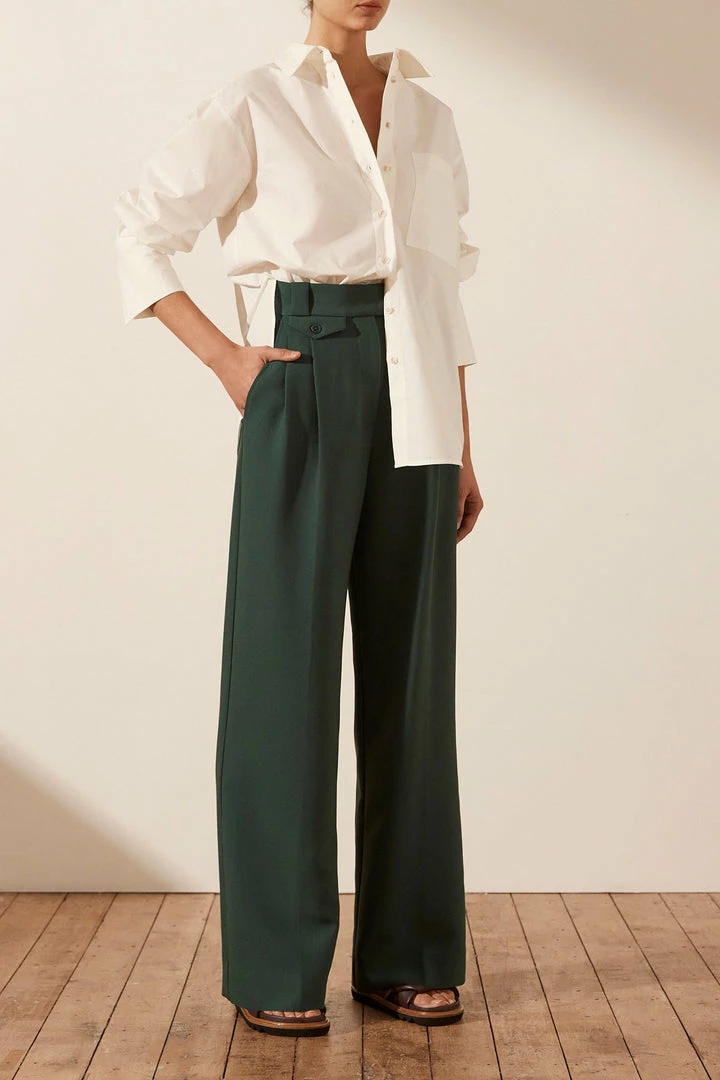 Shona Joy ISABELLA OVERSIZED WIDE CUFF SHIRT - IVORY TOPS