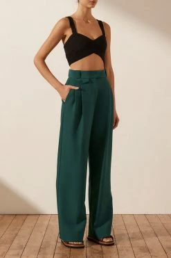 Shona Joy IRENA HIGH WAISTED TAILORED PANT - ROSEMARY SHORTS & PANTS