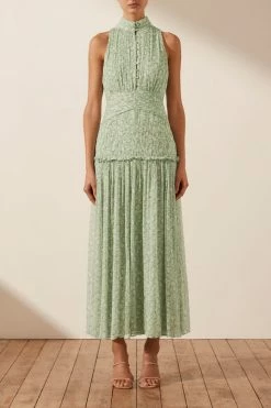 Shona Joy DRESSES AURORE SLEEVELESS BUTTON UP MIDI DRESS