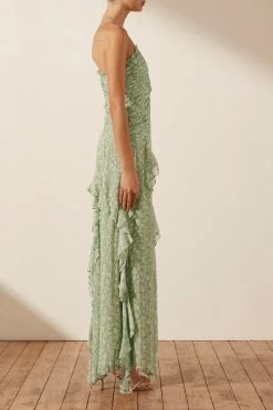 Shona Joy AURORE RUCHED FRILL MAXI DRESS