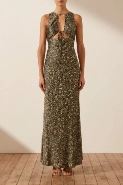 Shona Joy AVRIEL CUT OUT FRONT MAXI DRESS