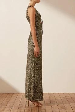 Shona Joy AVRIEL CUT OUT FRONT MAXI DRESS