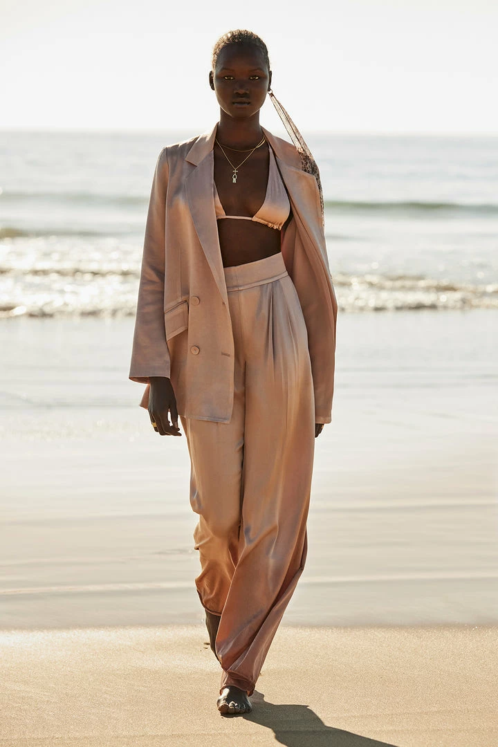 Shona Joy LA LUNE TRIANGLE BRALETTE - DESERT ROSE TOPS