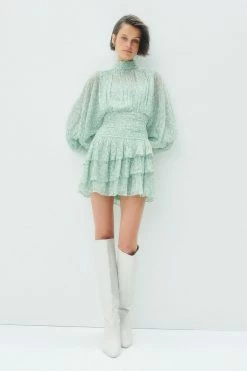 Shona Joy DRESSES AURORE LONG SLEEVE RUCHED MINI DRESS