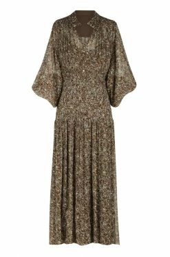 Shona Joy ADELINE BUTTON UP RUCHED MIDI DRESS