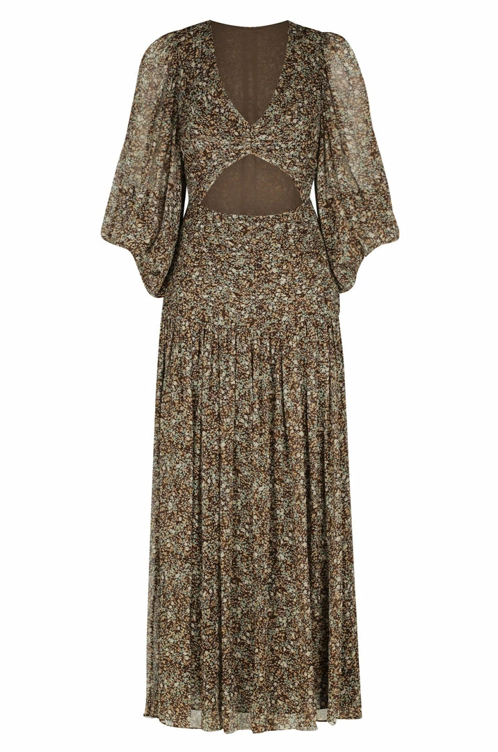 Shona Joy DRESSES ADELINE RUCHED CUT OUT MIDI DRESS