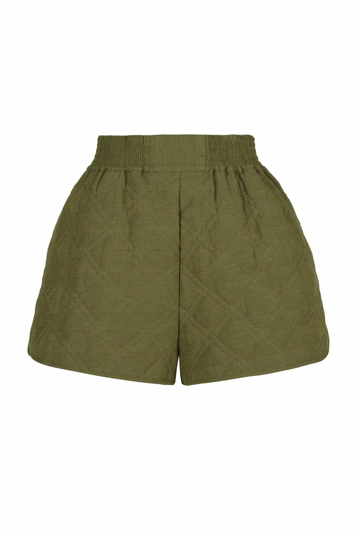 Shona Joy ALESSIA QUILTED SHORT - BAYLEAF
