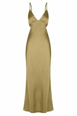 Shona Joy ALMA BACKLESS MIDI DRESS - CUMIN DRESSES