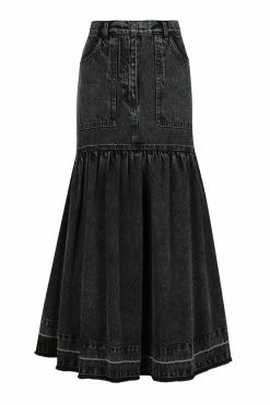 Shona Joy SKIRTS ANNA FIT AND FLARE MIDI SKIRT - COAL