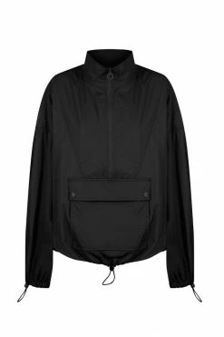 Shona Joy TOPS SJ ZIP UP ANORAK TOP - BLACK