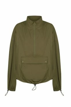 Shona Joy SJ ZIP UP ANORAK TOP - KHAKI