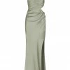 Shona Joy LA LUNE ASYMMETRICAL GATHERED MAXI DRESS - SAGE DRESSES