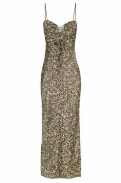 Shona Joy AVRIEL LACE UP MIDI DRESS DRESSES