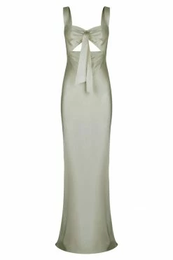 Shona Joy DRESSES LA LUNE BOW TIE MAXI DRESS - SAGE